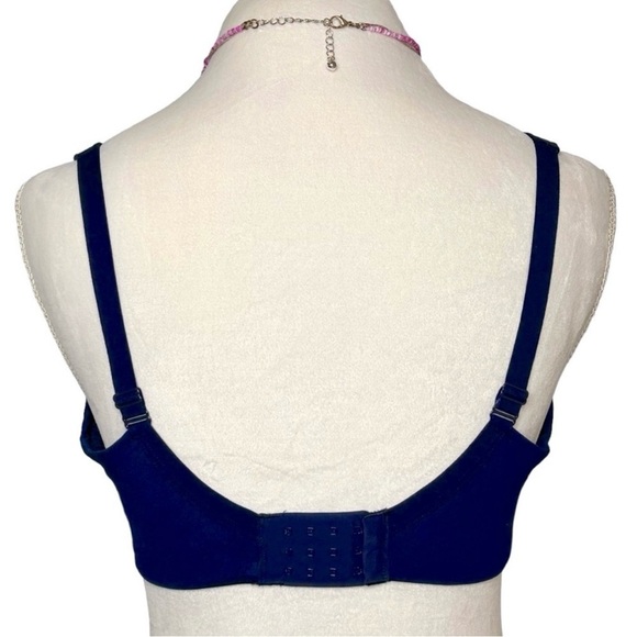SOMA Bra Stunning support Underwire Hook n eye closure Navy blue 38DD/38E - Picture 3 of 9